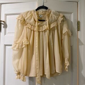 River Island Cream Ruffle Blouse
